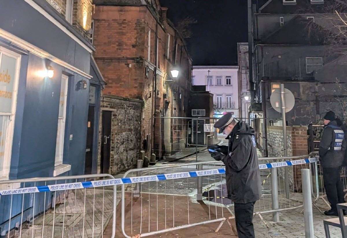 Dover’s Flying Horse Lane cordoned off for a week over tilting building