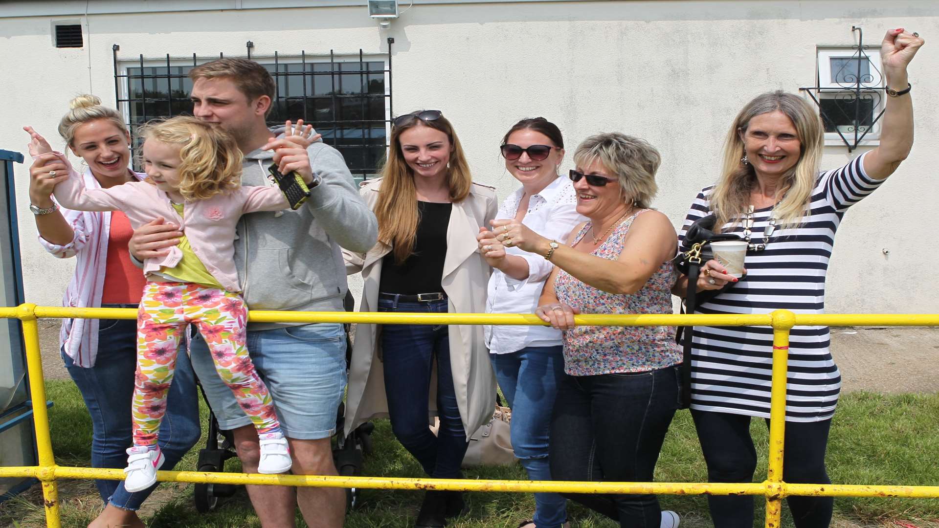 Supporters enjoying a football match between Sheppey United and Range Rovers at last year's event