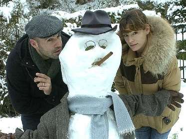 Kelly Brook and Billy Zane at their home near Maidston