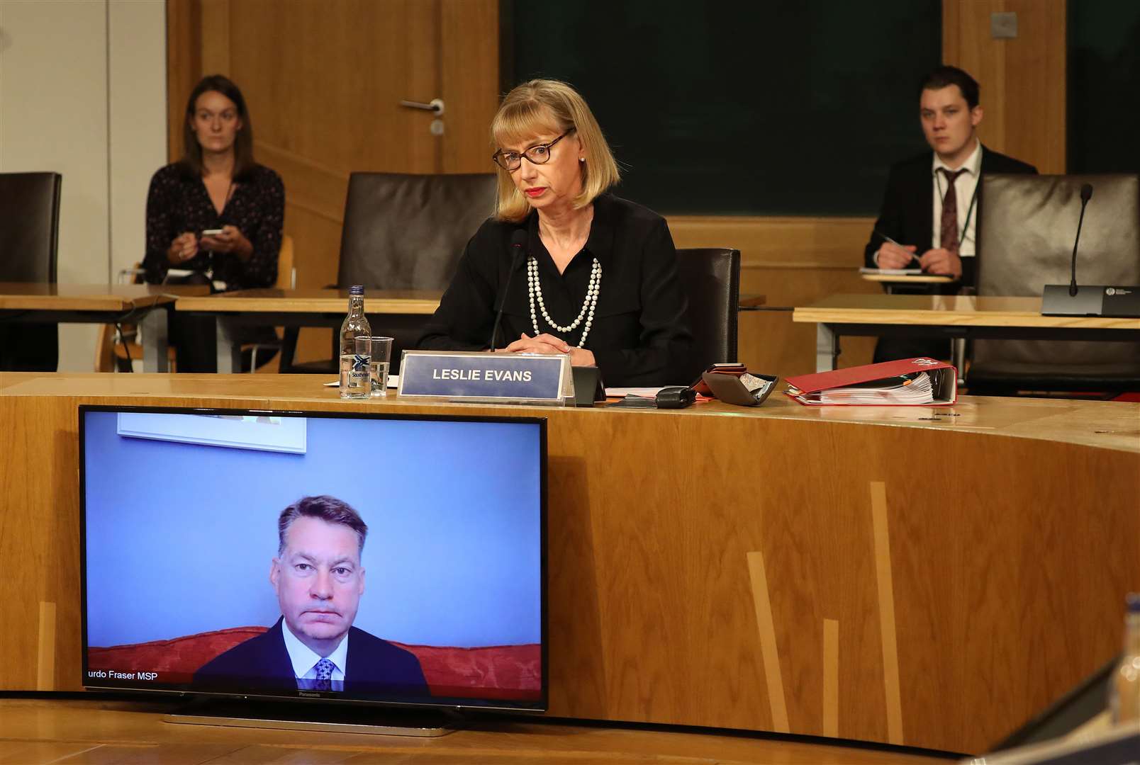 Leslie Evans gives evidence to the committee (Andrew Milligan/PA)