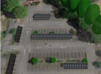 How the proposed solar canopies at Mote Park car park might look