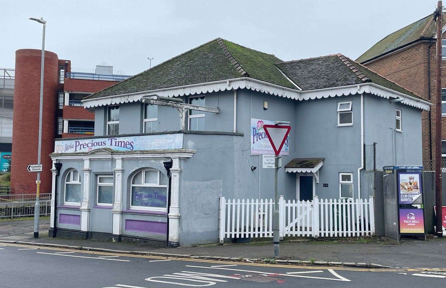 The former Bouverie Arms in later years as the Precious Times children's nursery. This closed in 2018. Picture: Clive Emson Auctioneers