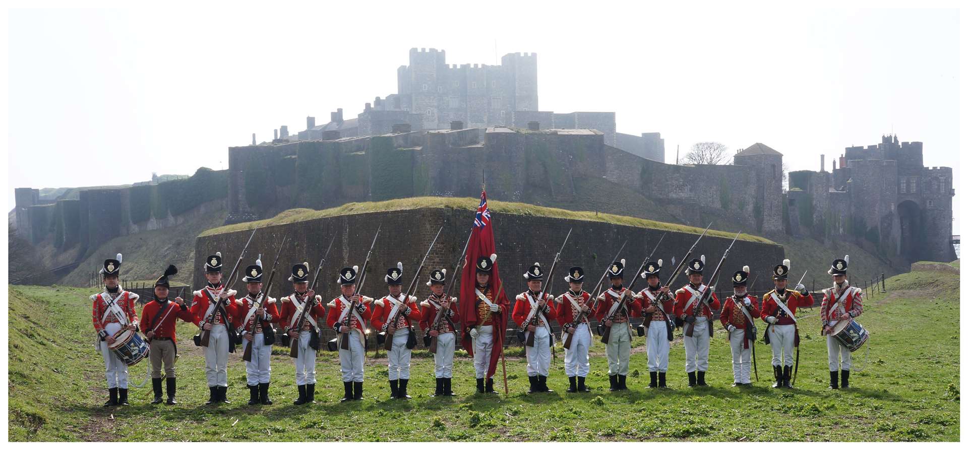 The 1st Foot Guards meet on the first Sunday every month at Dover Castle