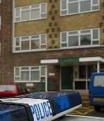 The flats in Dover Road at Folkestone where the stabbing happened. Picture: MATT McARDLE