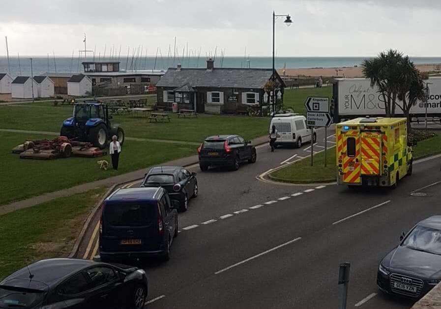 The Strand in Walmer is closed after an accident
