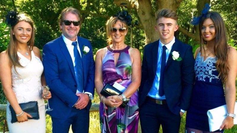 The Howe family are raising money in memory of Jack (second from right) who died while on holiday in Greece. Picture: JustGiving page (13447267)