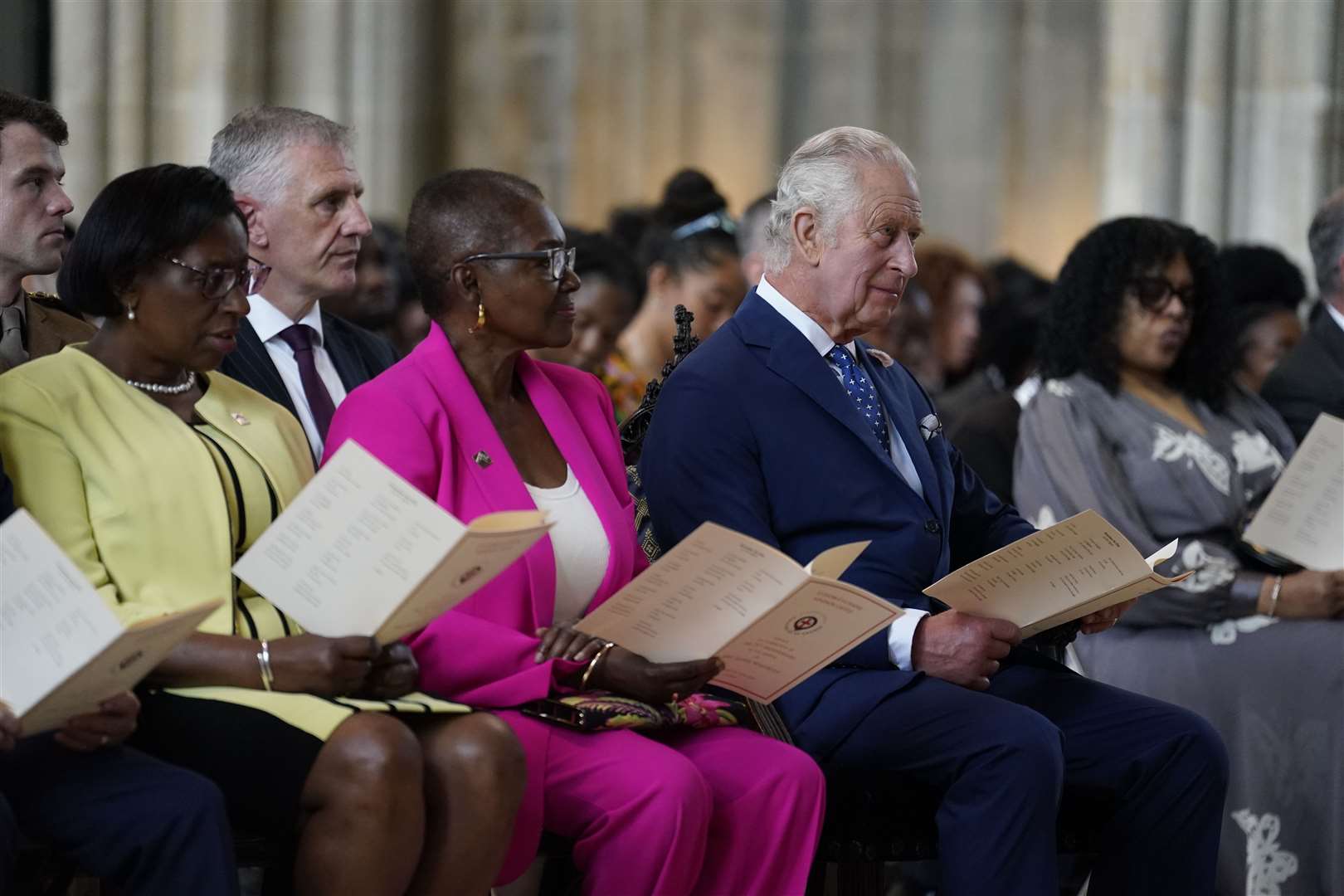 The service took place in St George’s Chapel (Andrew Matthews/PA)