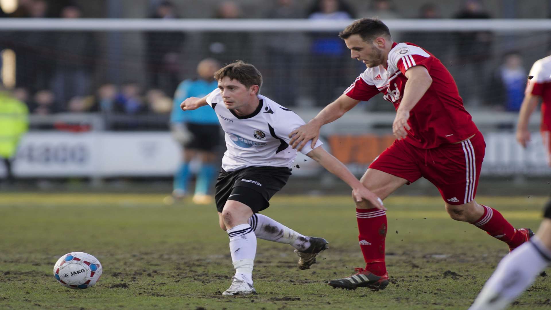 Lee Noble on the ball for Dartford against FC Halifax Town Picture: Andy Payton