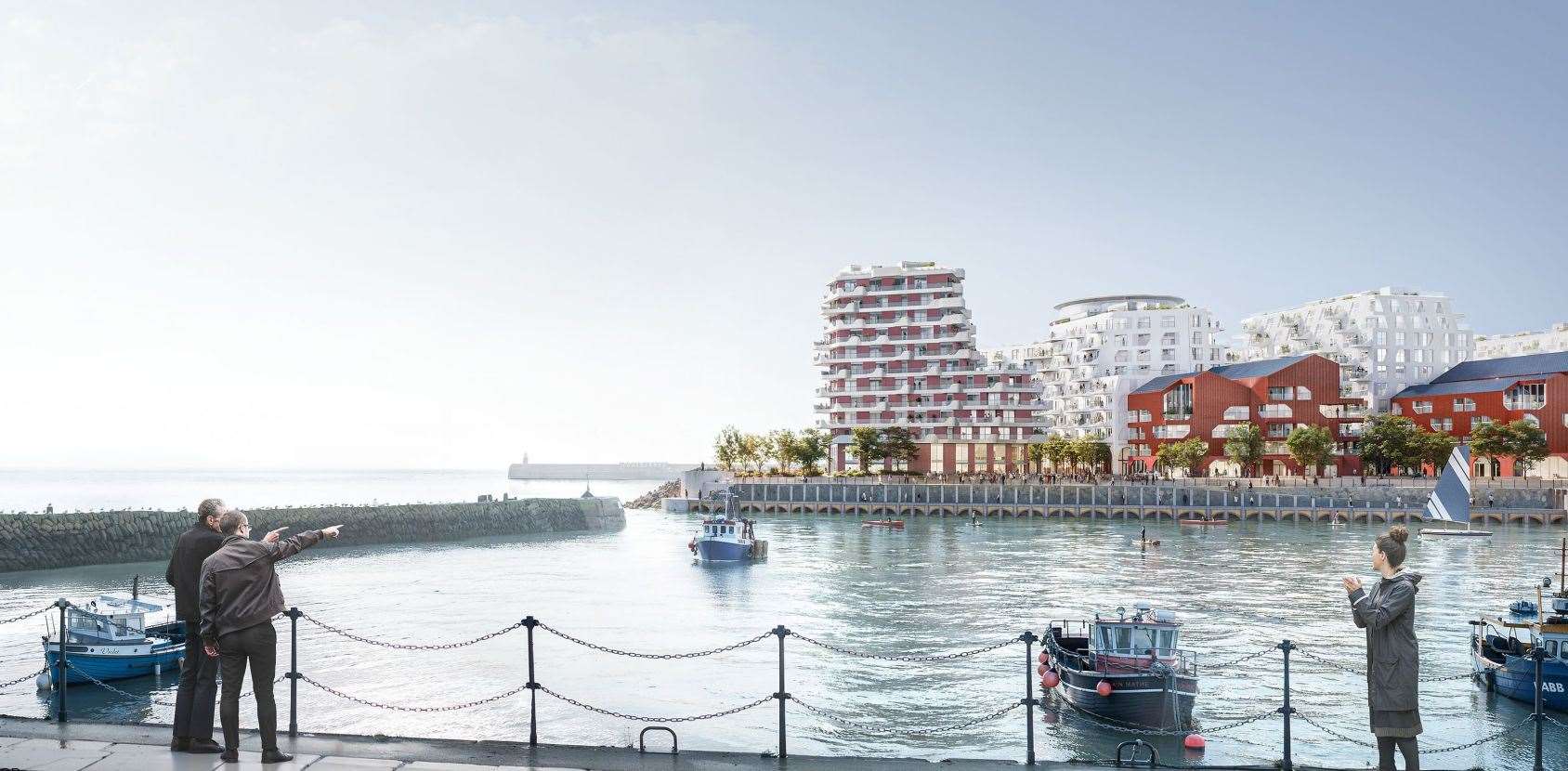 View from The Stade on Folkestone’s harbour. Picture: FHSDC