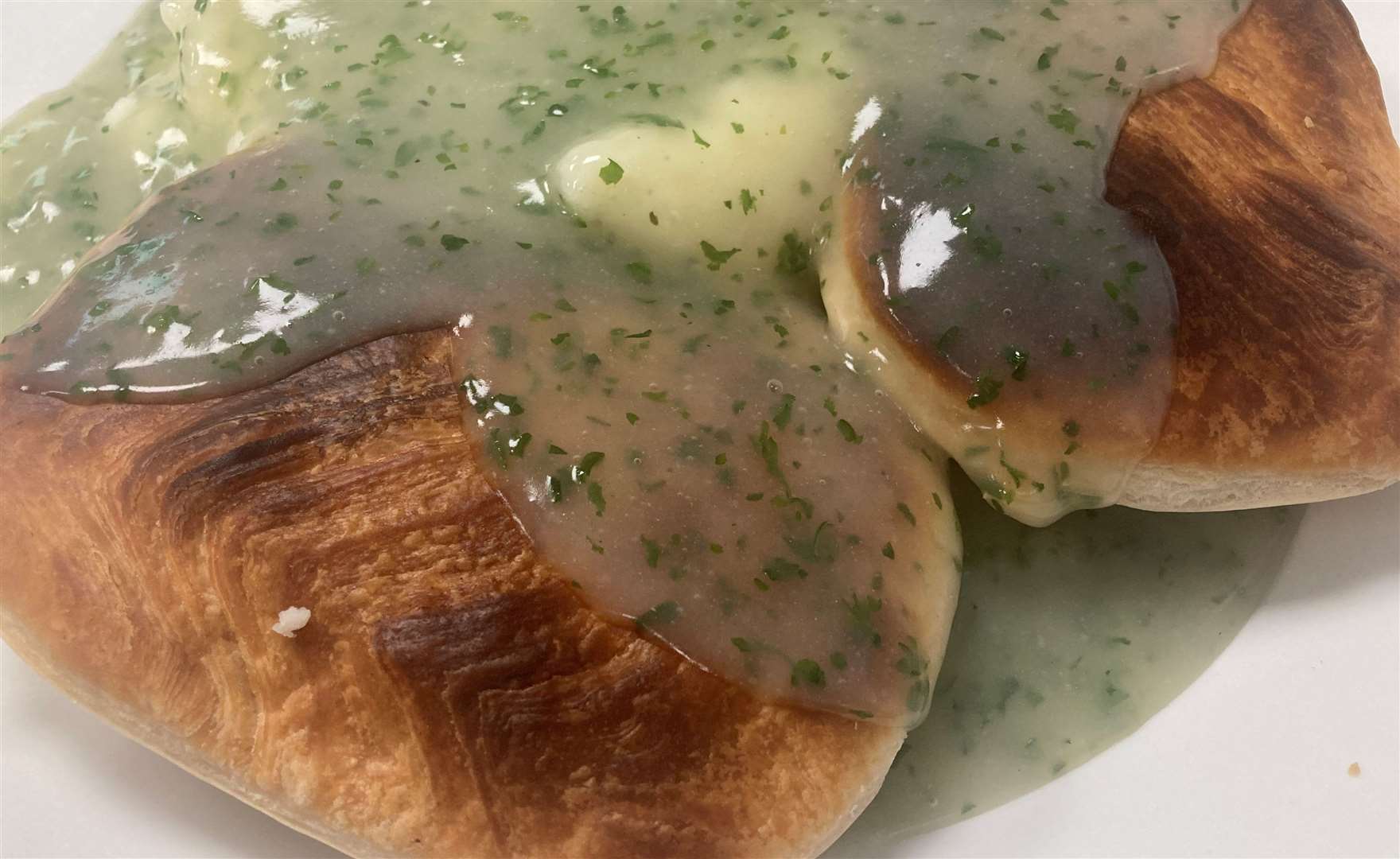 Pie, mash and gravy is a traditional Cockney staple