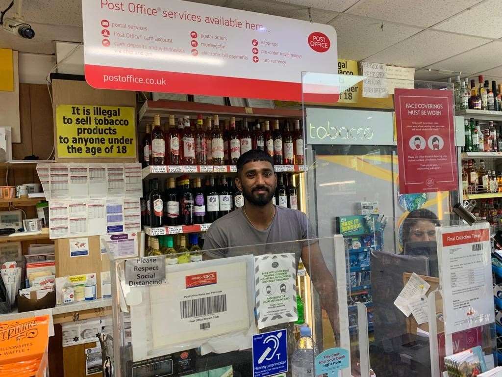 Postmaster Mathurjan Bathmanathan, who is running Livingstone Road Post Office, Gravesend