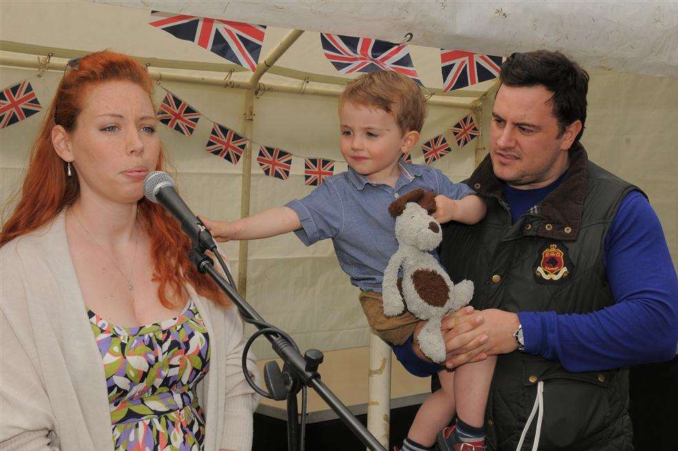 The British Family: James and Emily Bradshaw with son Lucan.