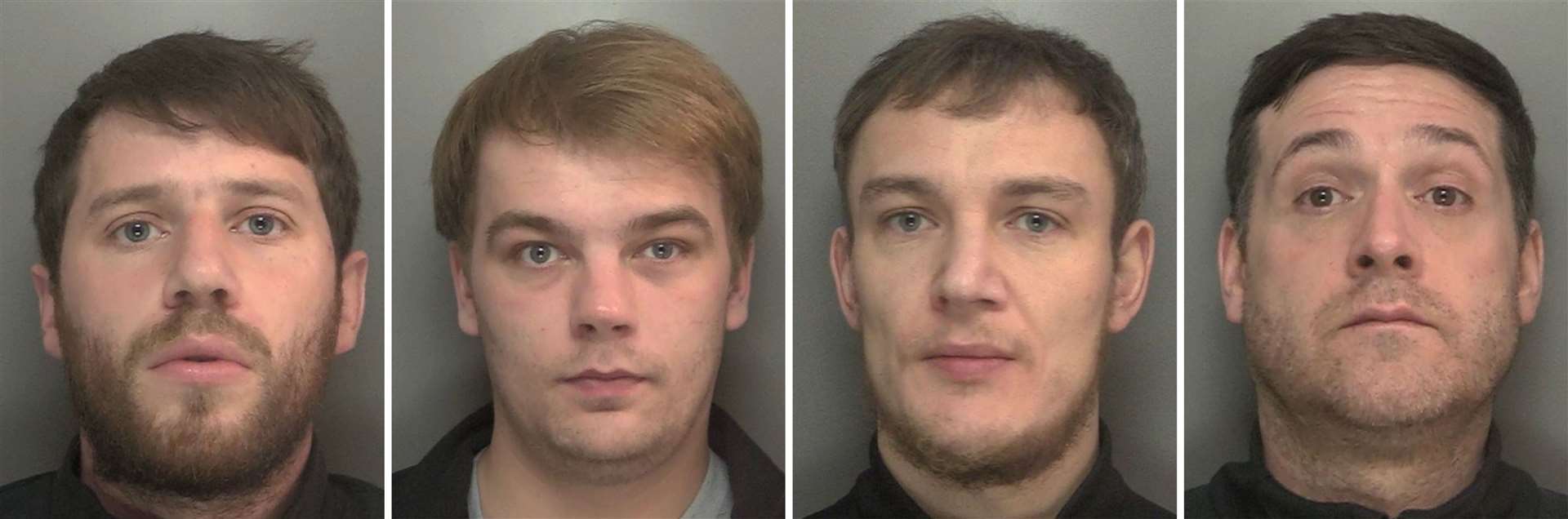 (l to r) Sean Zeisz, Niall Barry, Joseph Peers and James Witham have been sentenced (Merseyside Police/PA)