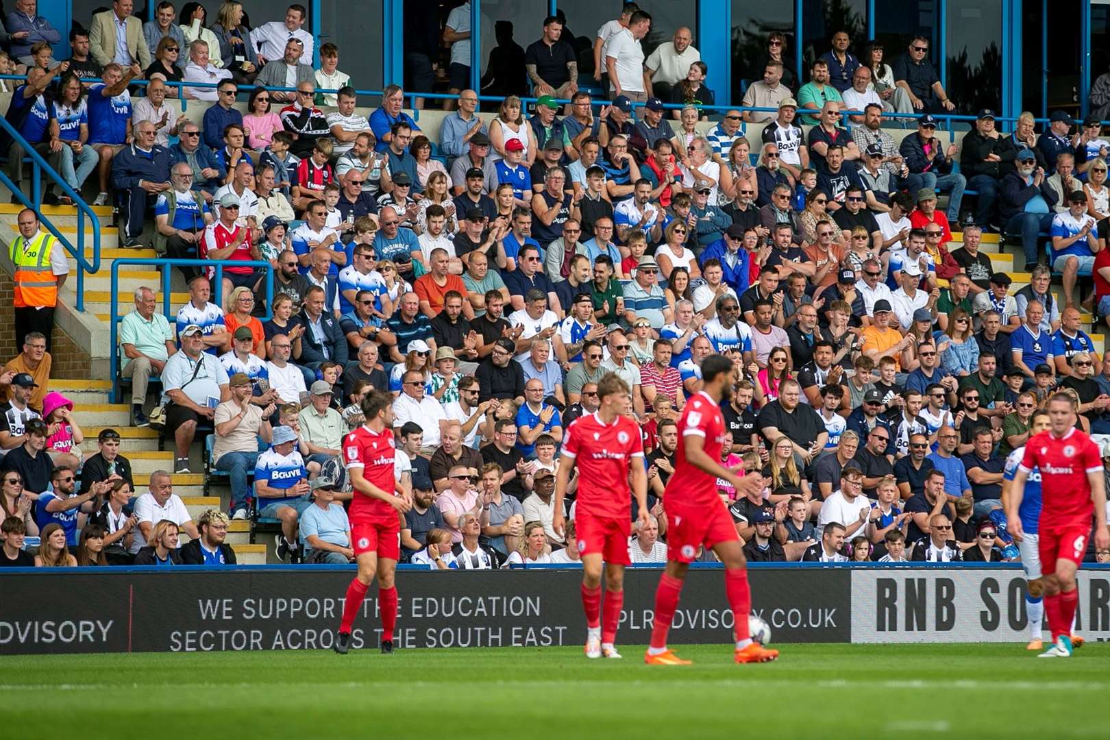 Fans turn out in good numbers to see Gillingham play Accrington at Priestfield in League 2 Picture: @Julian_KPI