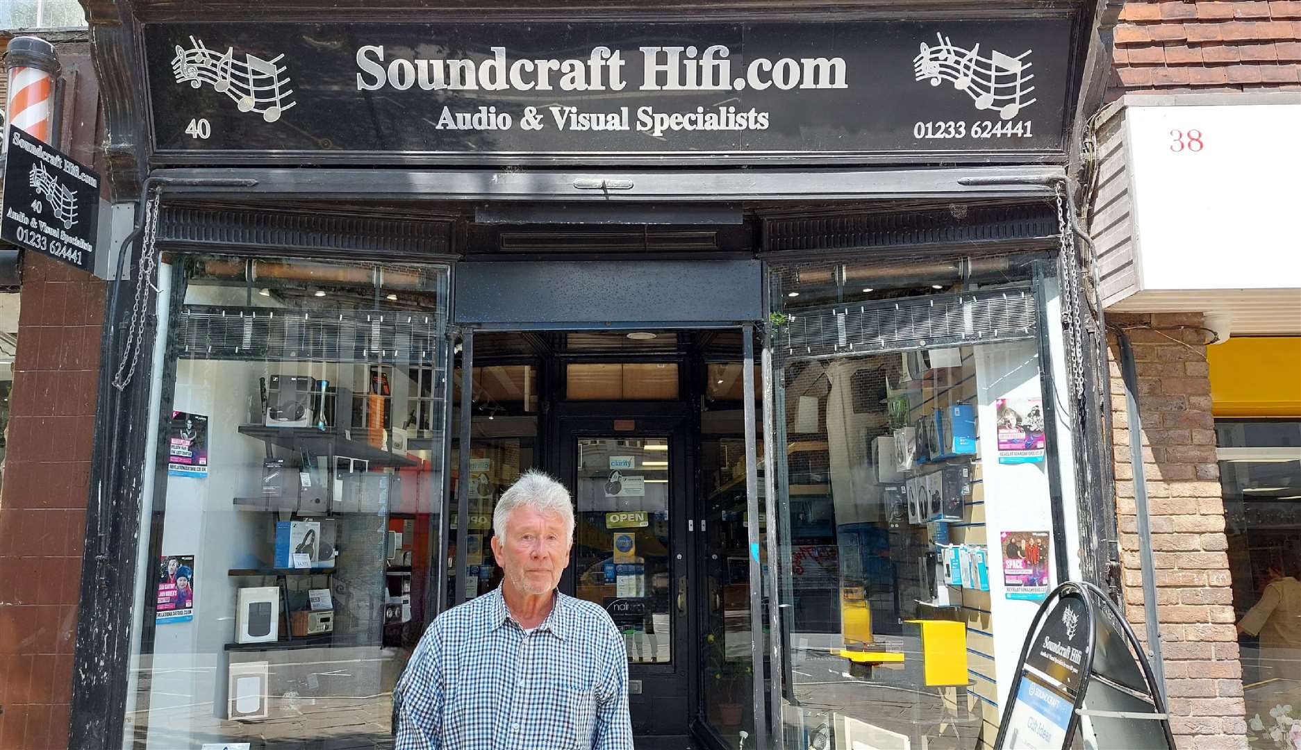 Geoff Mathews of Soundcraft Hi-Fi store in Ashford’s Lower High Street