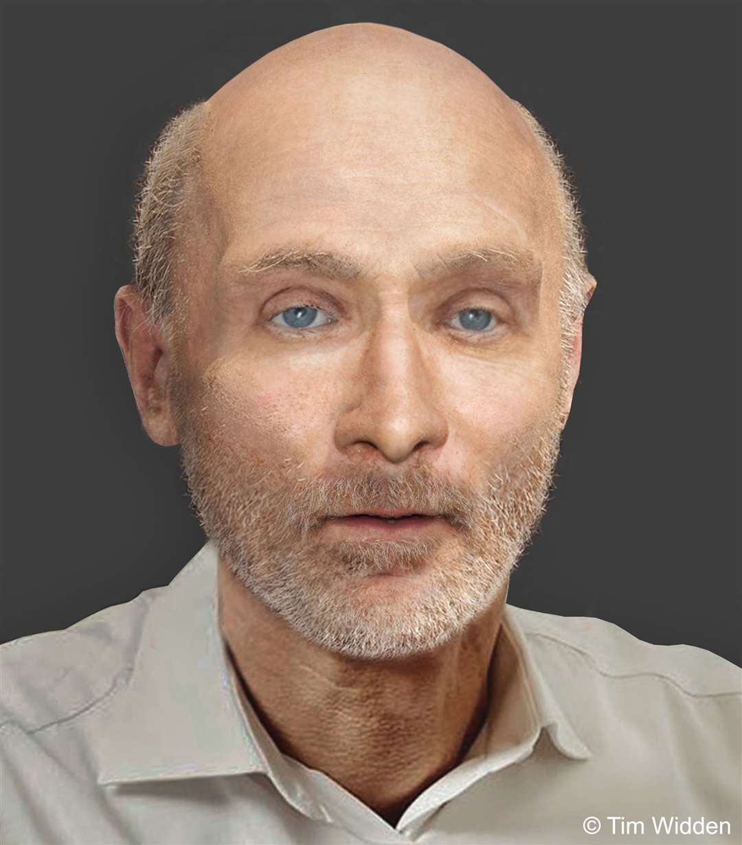 A computer generated image of the man found in a field in Canterbury