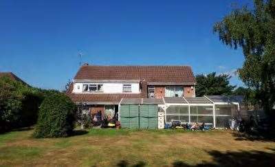 The rear view of No 156 New Hythe Lane, which is destined to be demolished