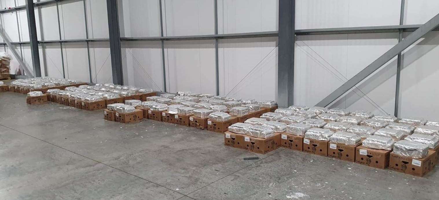 The seizure of 119 packages arrived in Kent on a ship from Ecuador in September 2020