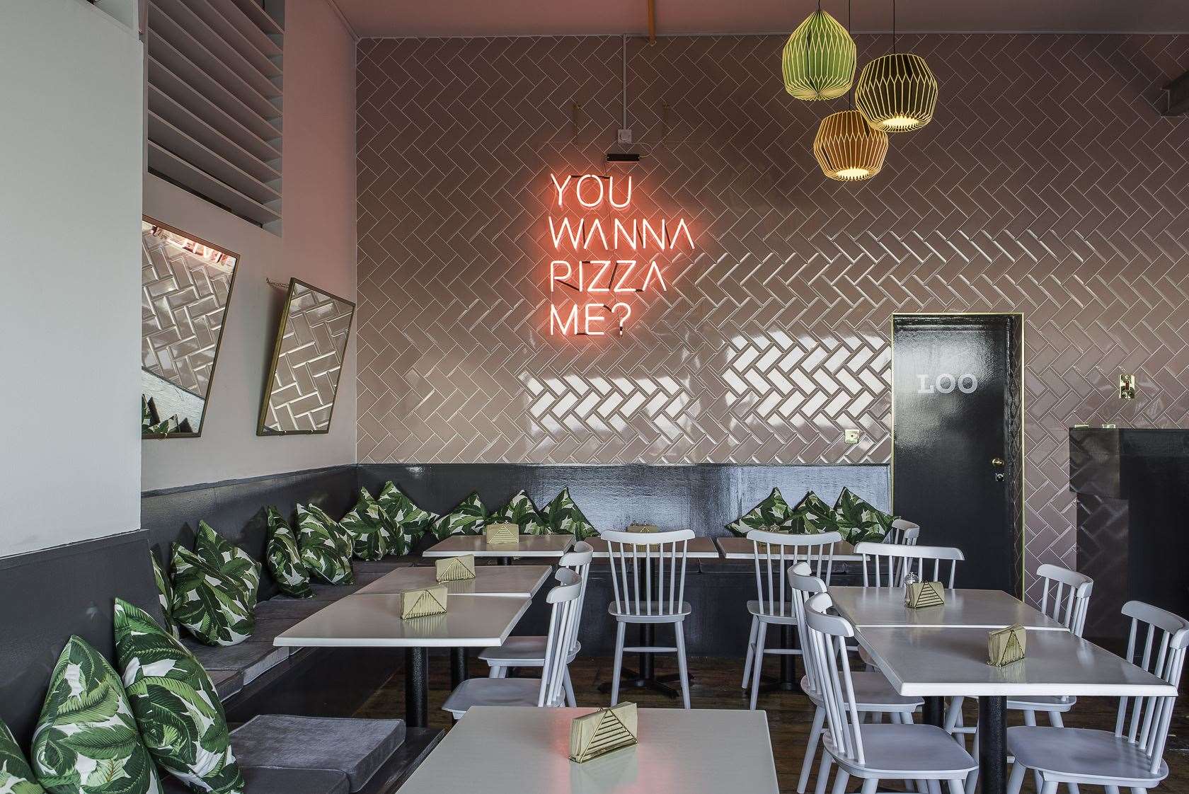Inside the popular GB Pizza Co restaurant in Margate before the fire