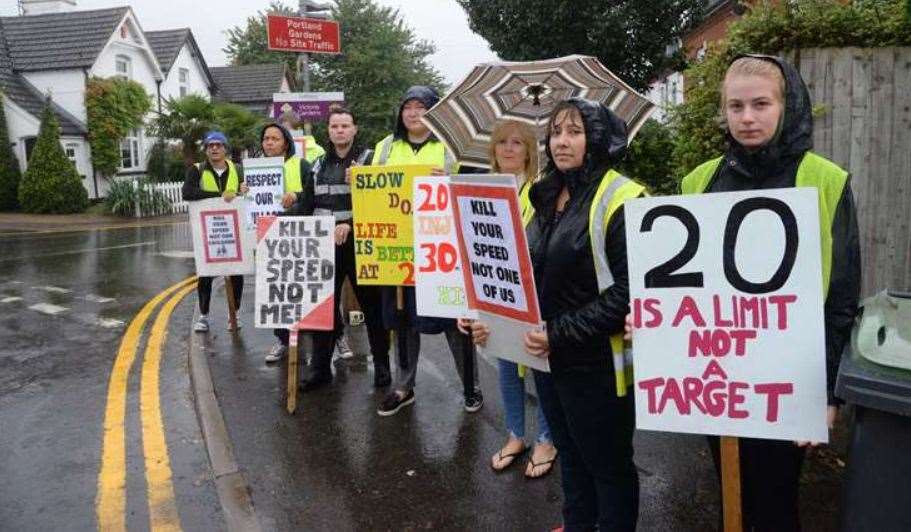 Wouldham villagers protesting back in 2019