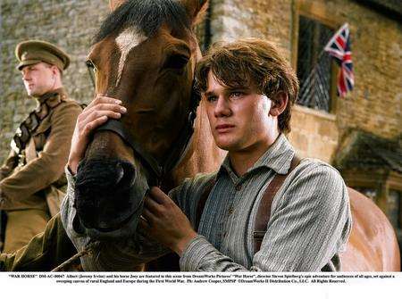 Albert (Jeremy Irvine) and his horse Joey in DreamWorks Pictures' War Horse