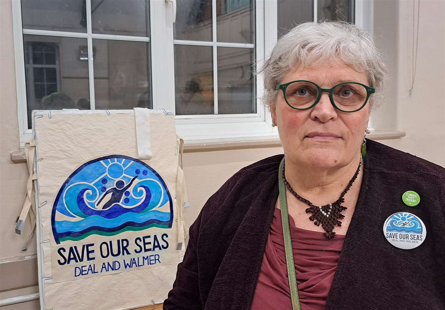 Sarah Waite-Gleave, Green party member and Walmer town councillor at the SOS Deal and Walmer meeting