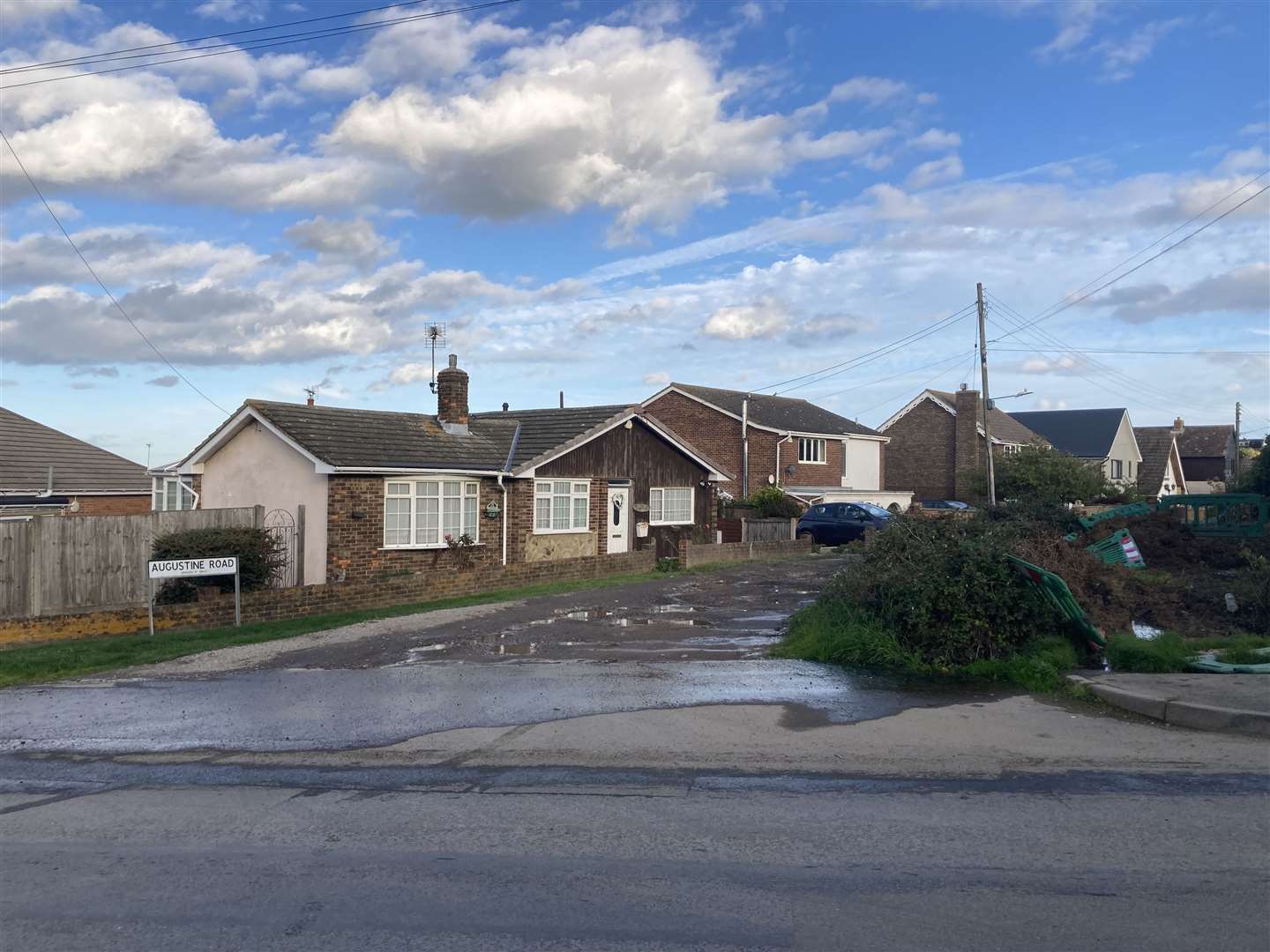 Nigel Shotton and his neighbours have complained about a water leak in Augustine Road, Minster, since August 22