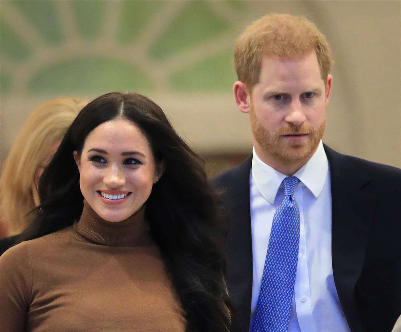 Harry with Meghan (Aaron Chown/PA)