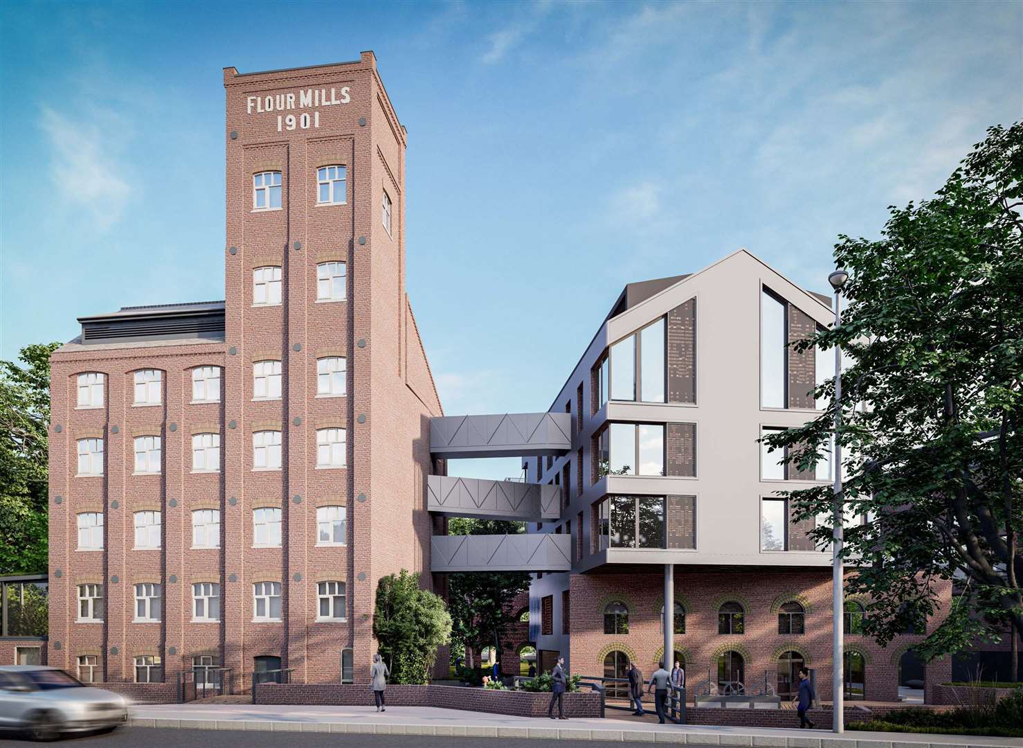 How the East Hill mill residential development was set to look. Picture: Hollaway