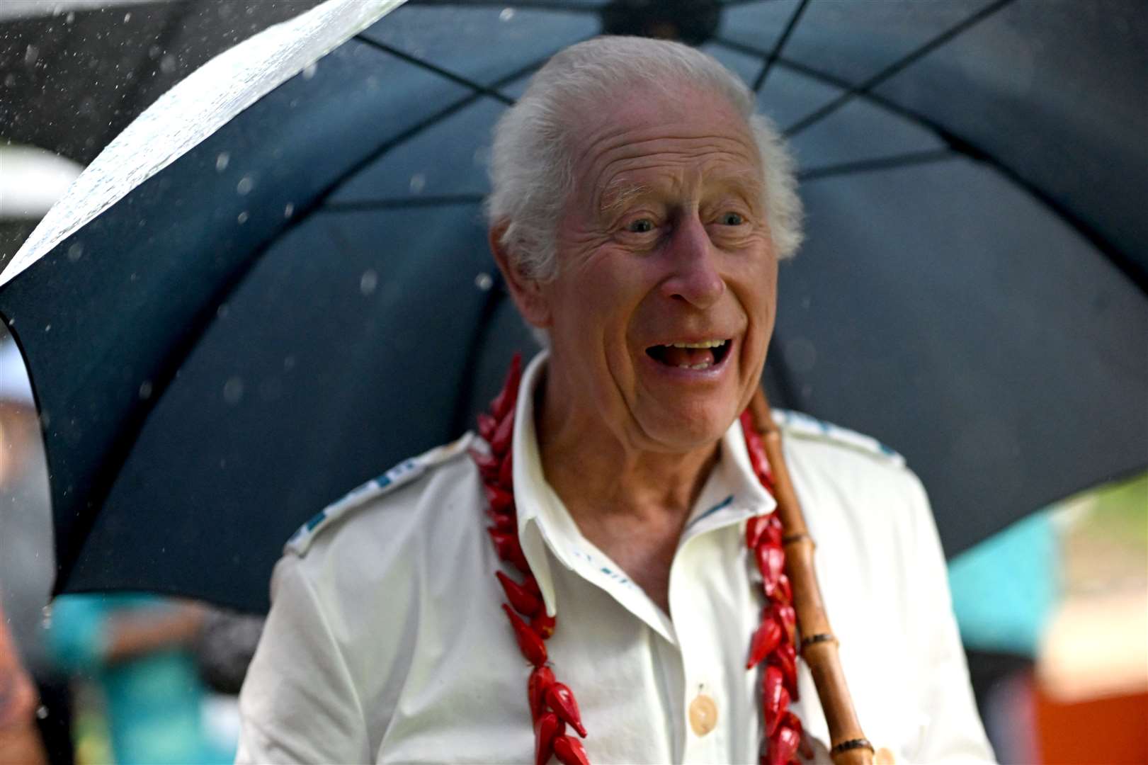 The King during his tour to Samoa (Victoria Jones/PA)