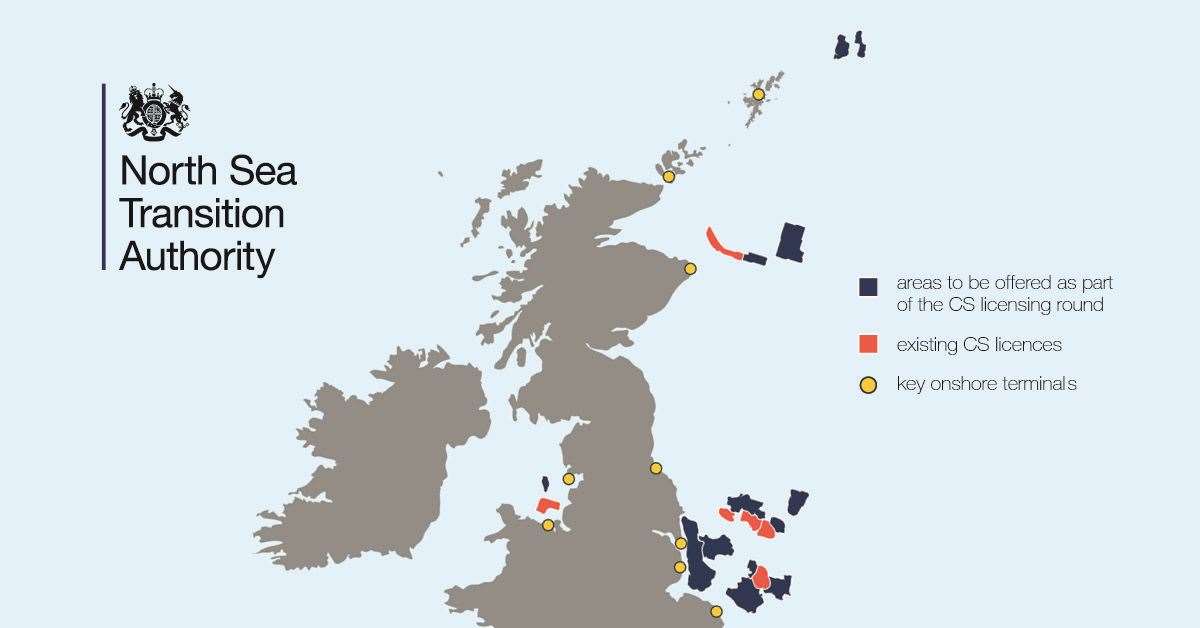 A number of sites are being offered in what is the UK’s first licensing round for carbon storage (North Sea Transition Authority/PA)