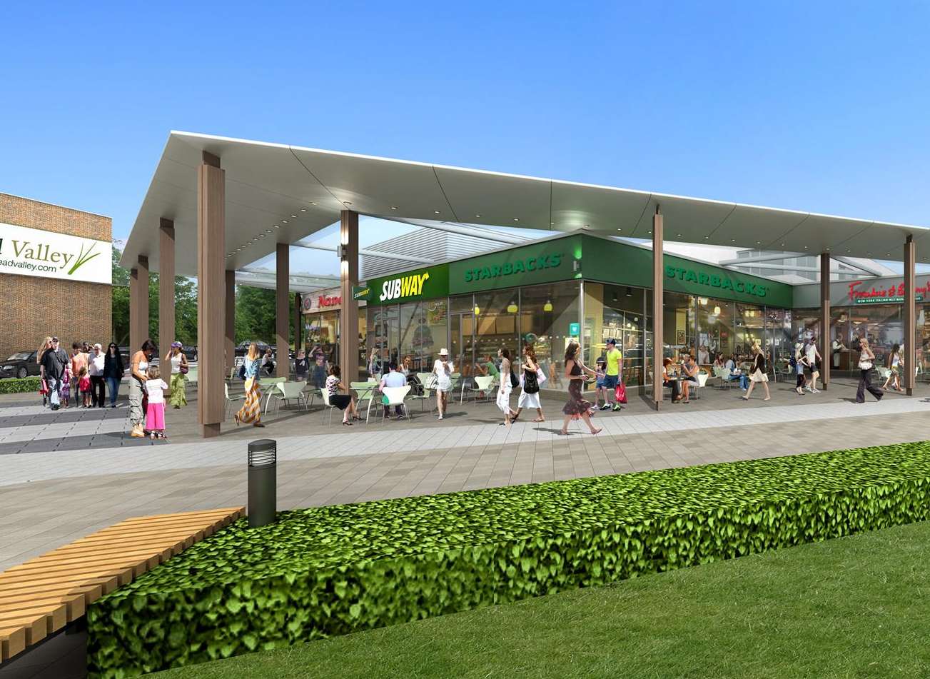 How the new restaurant units at Hempstead Valley Shopping Centre will look