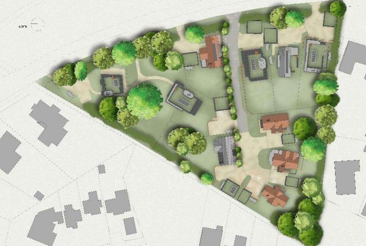 The proposed layout of the former Laleham Gap school site in Broadstairs