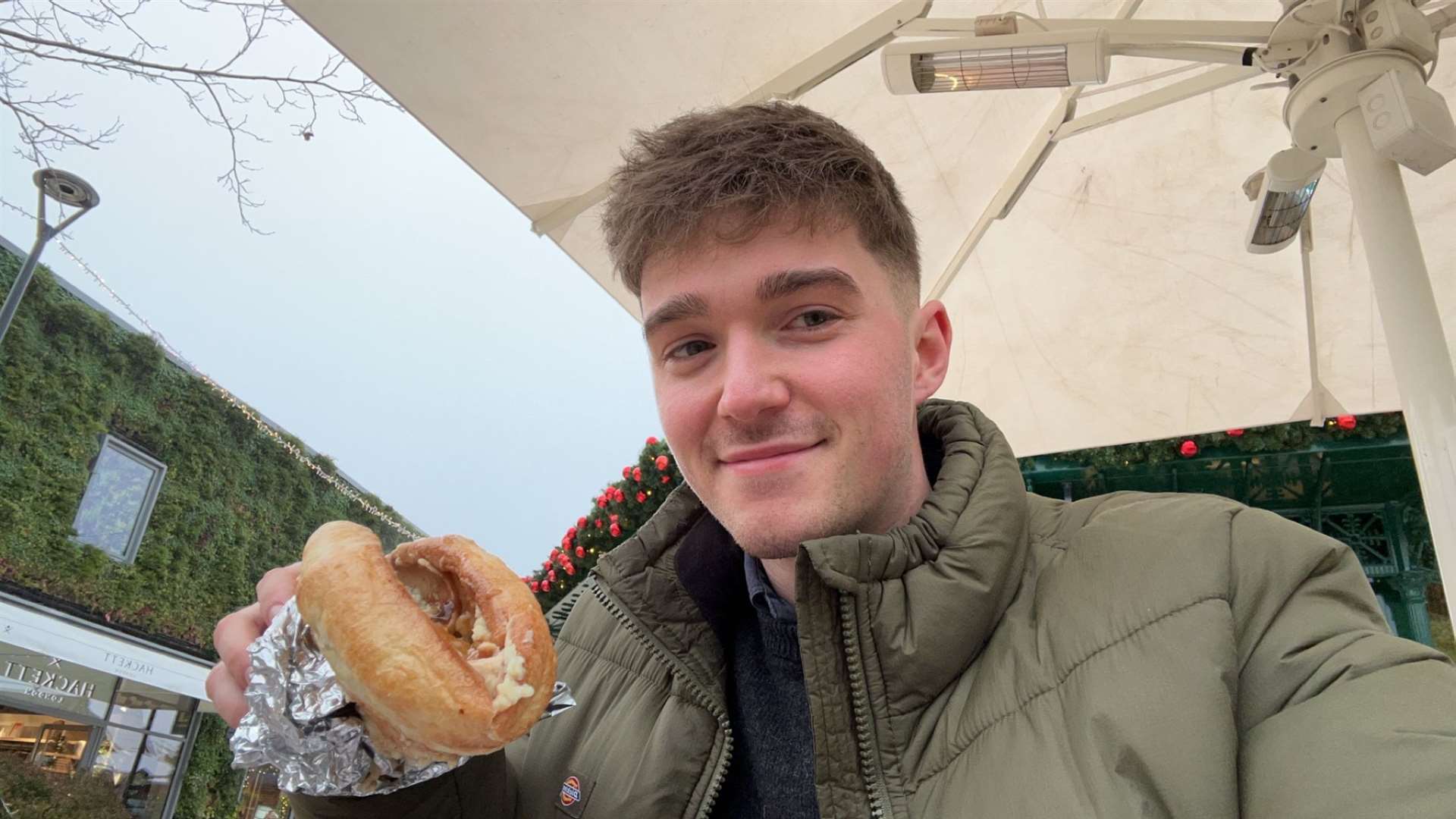 Our reporter described the festive wrap at Ashford Designer Outlet as a tasty lunchtime treat