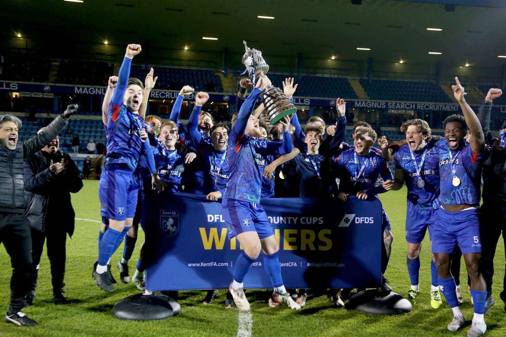 Margate beat Chatham Town in the Kent Senior Cup final and the two will come up against each other in the league next season Picture: PSP Images