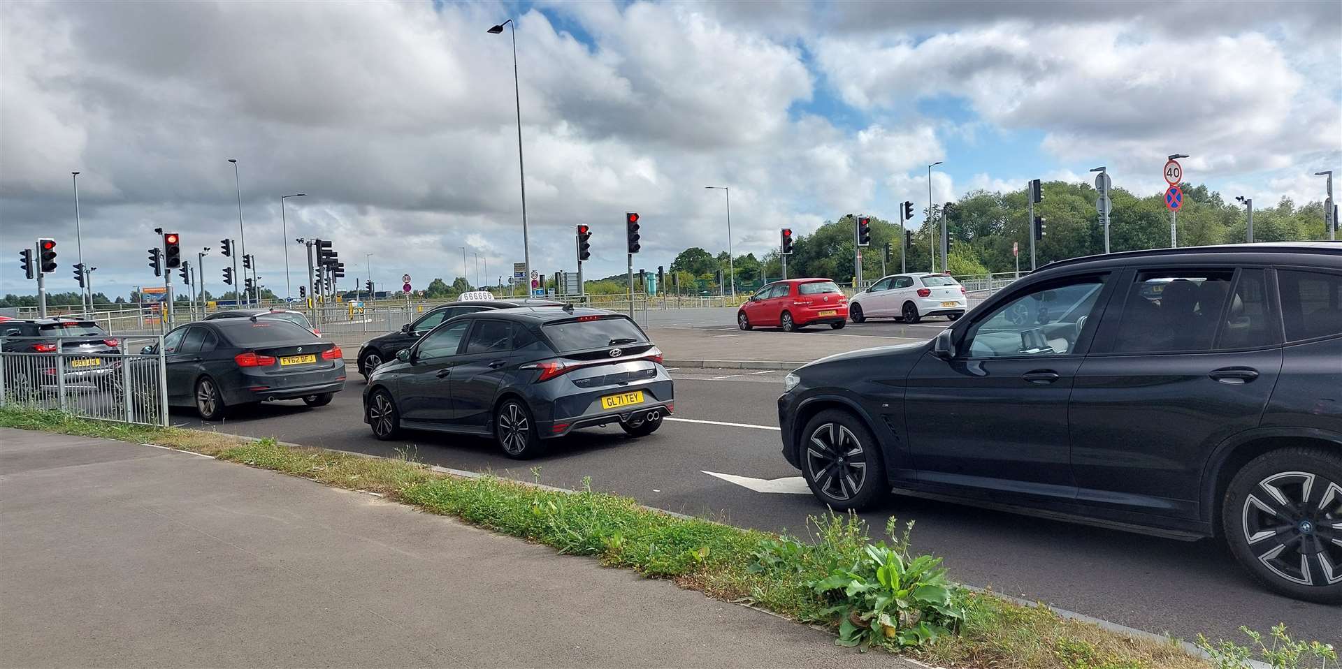 The four-way junction on A2070 Bad Munstereifel Road in Ashford