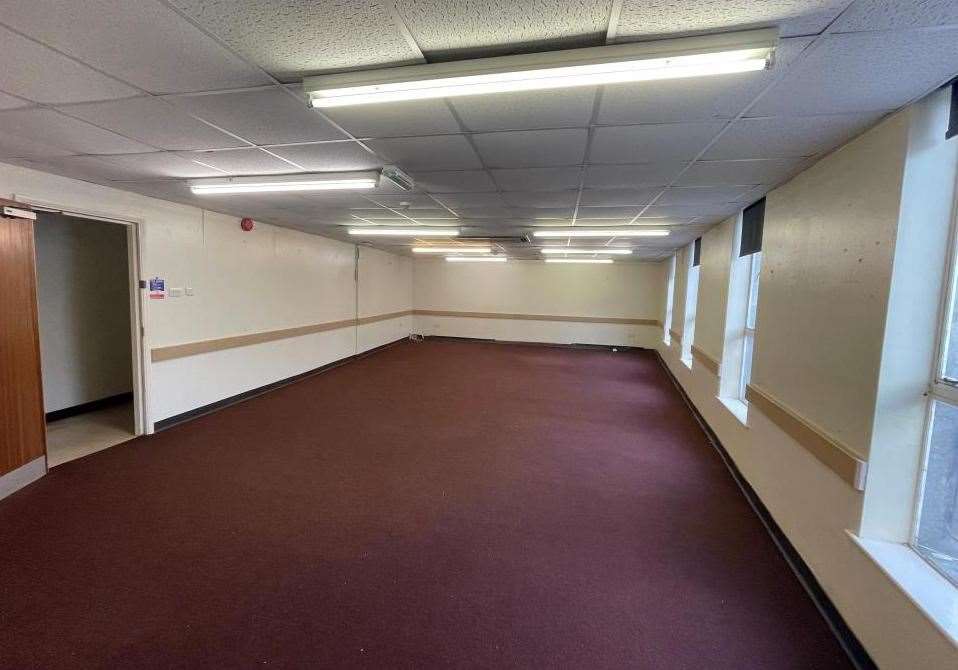 One of the office spaces inside the former Iceland in Sittingbourne High Street. Picture: Clive Emson