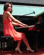 Myleene Klass performs I Am Sailing. Picture: Graham Tutthill