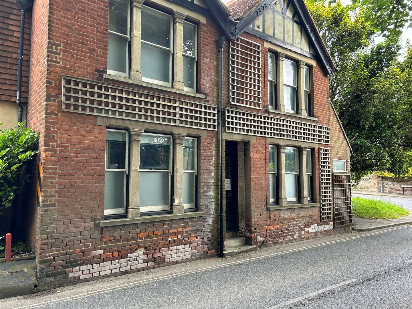 The house in Old Dover Road, Canterbury, borders the carriageway