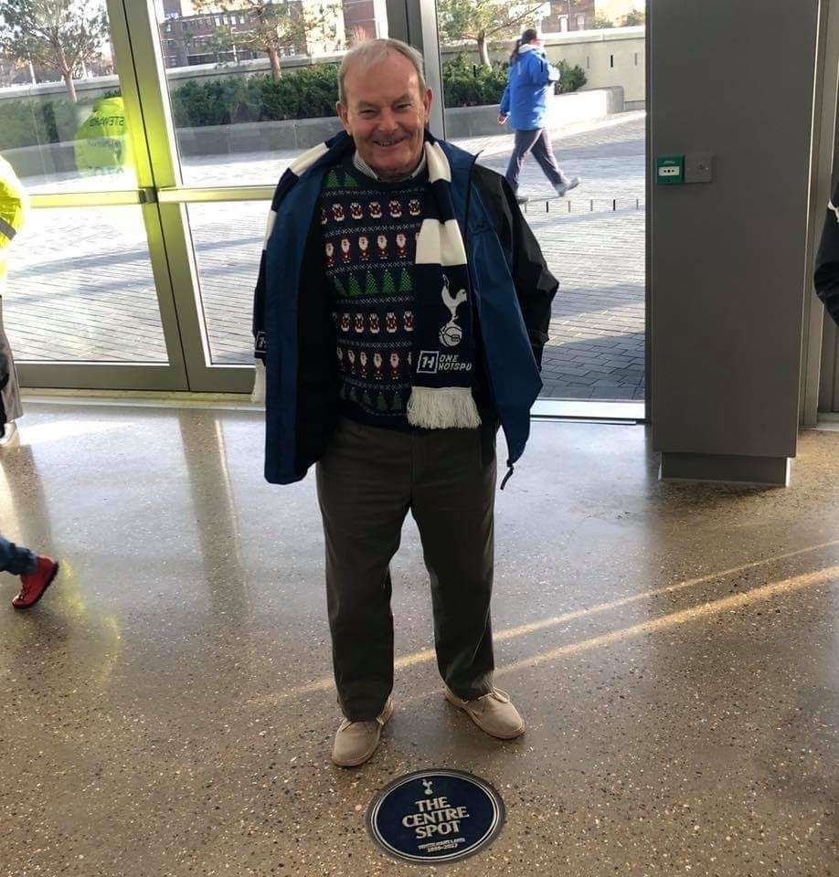 COYS' fan Philip 'Dusty' Miller visited the new Tottenham Hotspurs stadium in the weeks before his death