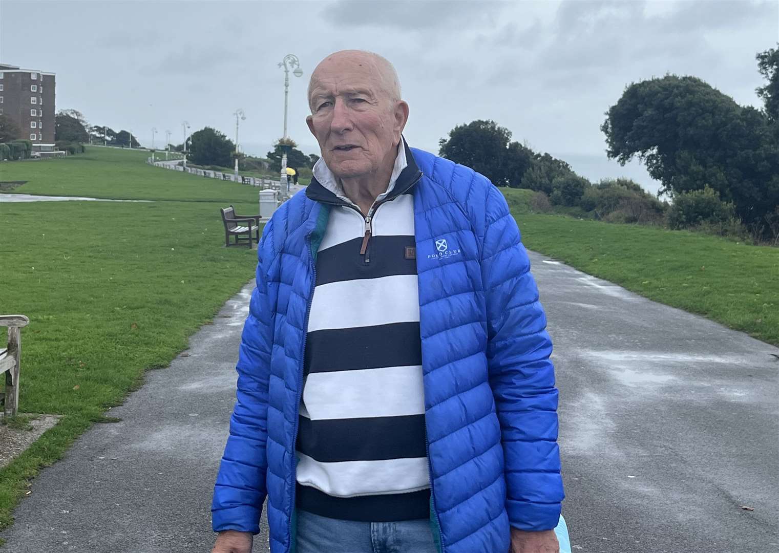 Malcolm Edward Brooks, 79, was nearly hit by an e-scooter during his daily walk on The Leas in Folkestone