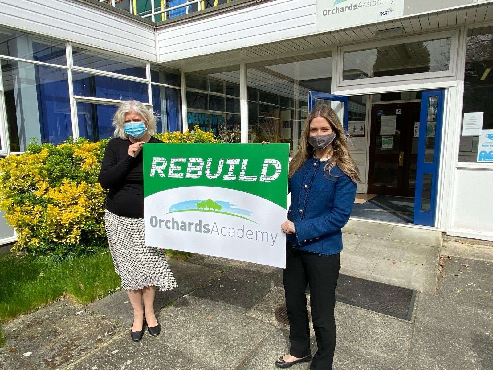 Orchards Academy head Natalie Willbourn and Sevenoaks MP Laura Trott joined forces to run a petition lobbying the government to fund a desperately needed rebuild