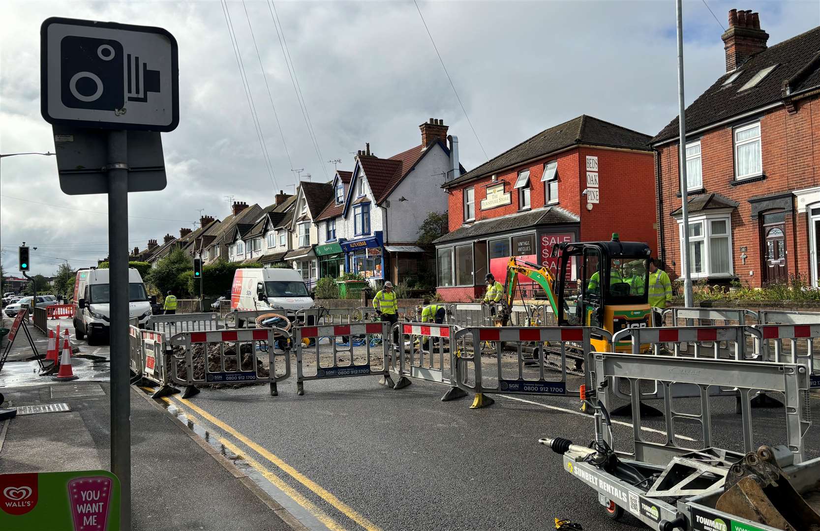 Multiple contractors have been spotted in Hythe Road, Ashford