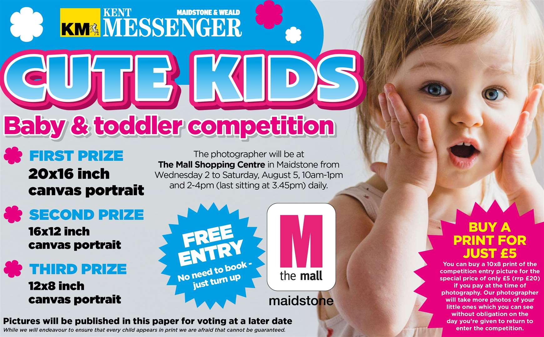 The Cute Kids competition returns to Maidstone in August