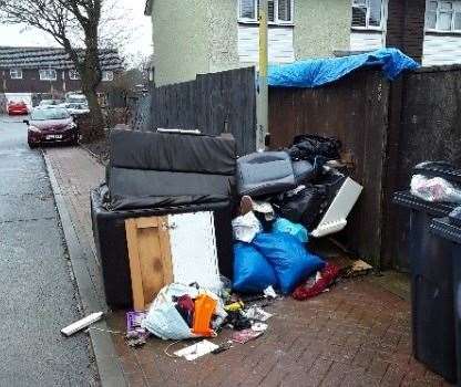 Kelly Michelle Smith removed the trailer – but left the rubbish. Photo: Ashford Borough Council