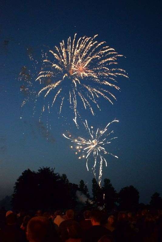 There was a fireworks display in the village