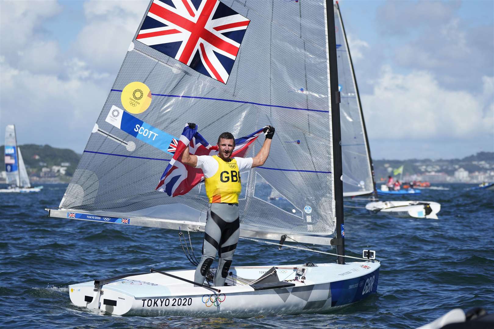 Giles Scott defended his Rio 2016 title (Bernat Armangue/AP)