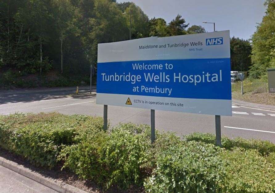 The grandmother was taken to Tunbridge Wells Hospital. Picture: Google Maps