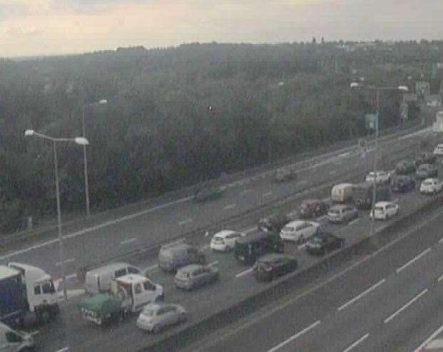 Traffic at junction 1 of the M25. Picture: Highways Agency