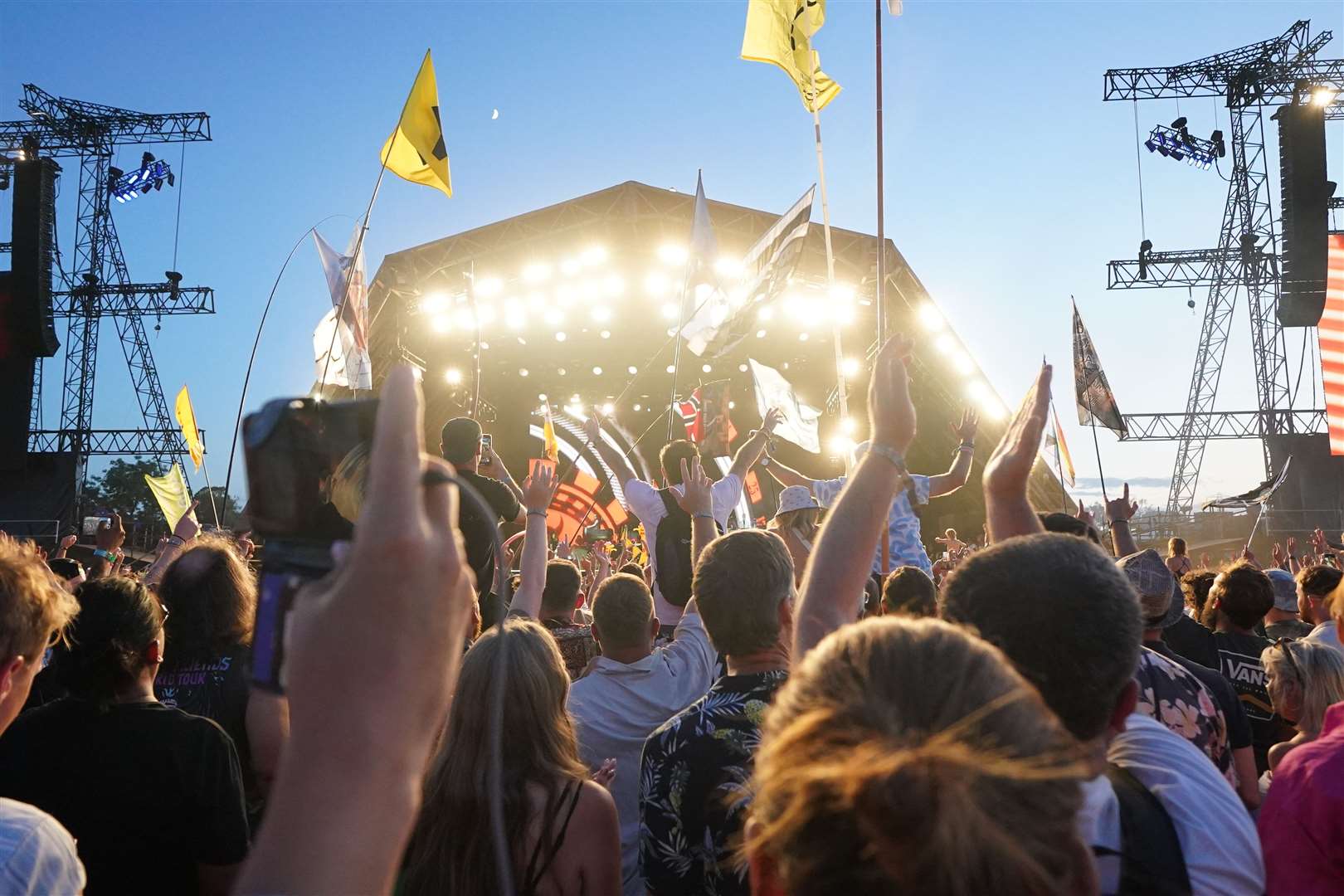 The Pyramid Stage at the Glastonbury Festival at Worthy Farm in Somerset (Yui Mok/PA)